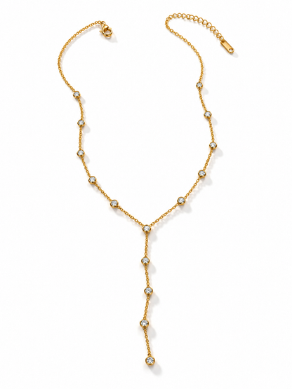The Camille Crystal Y-Drop Necklace