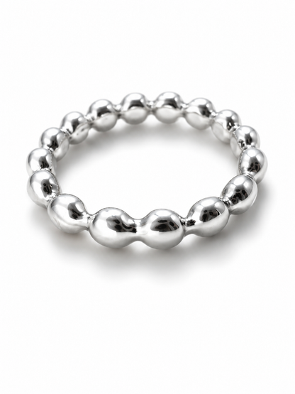 BOHO SOL Multi Ball Silver Stacker Ring
