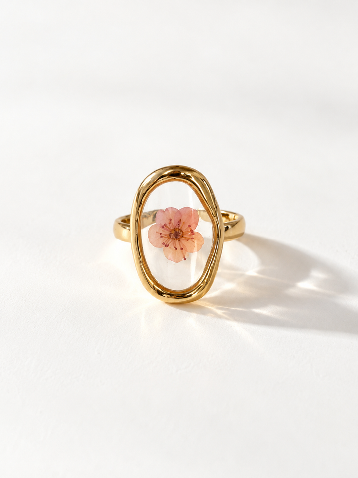 Pink Blossom Circular Ring - Freckled Poppy