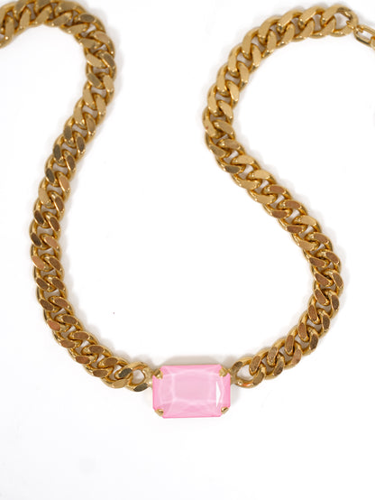 TOVA Darcy Crystal Necklace with Gold Chain