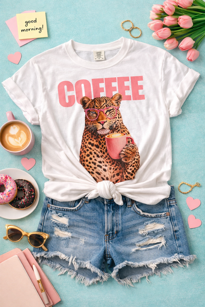 Plus/Reg Short Sleeve "Coffee" Graphic Tee