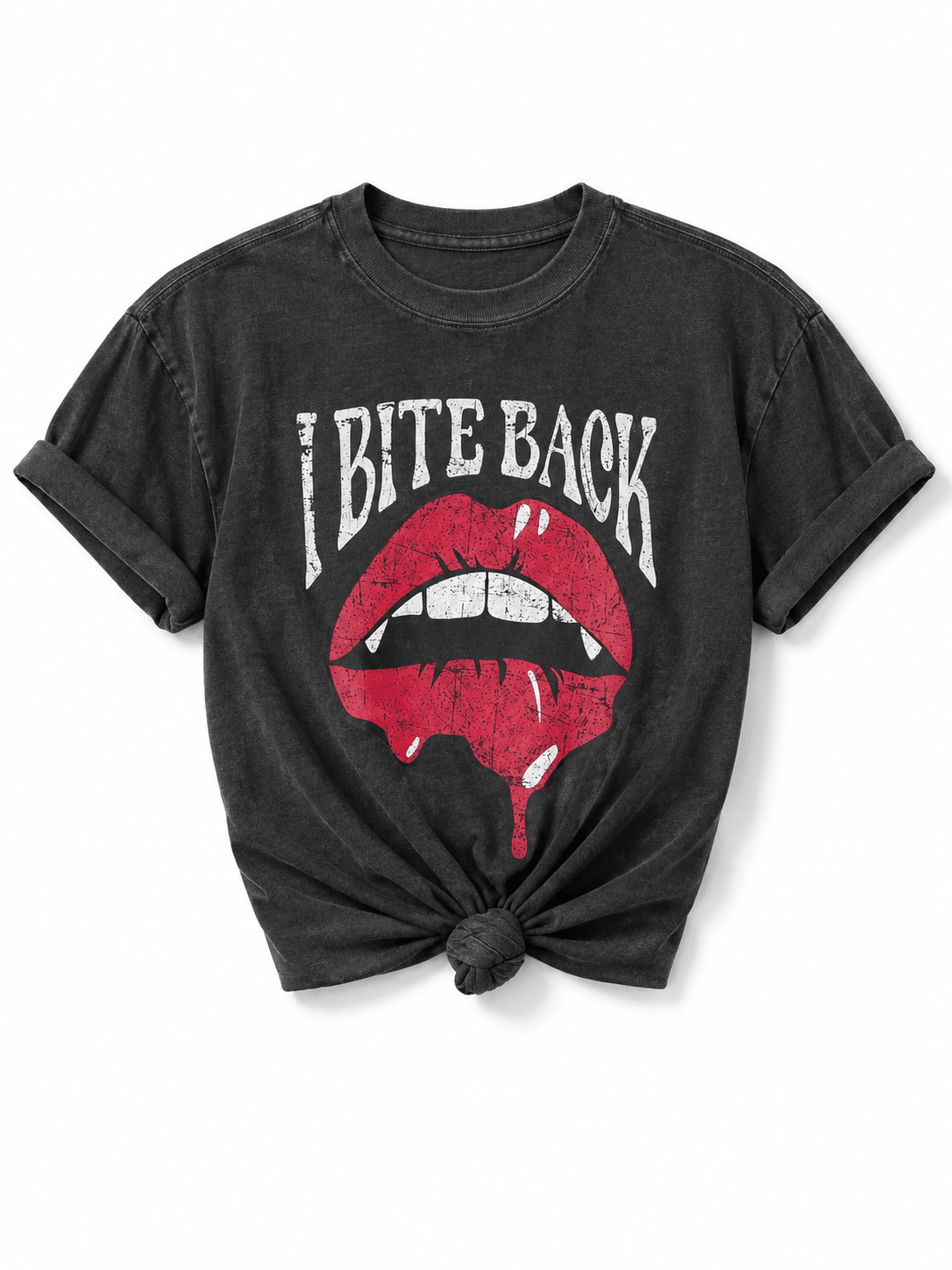 Plus/Reg Short Sleeve I Bite Back Graphic Tee - Freckled Poppy