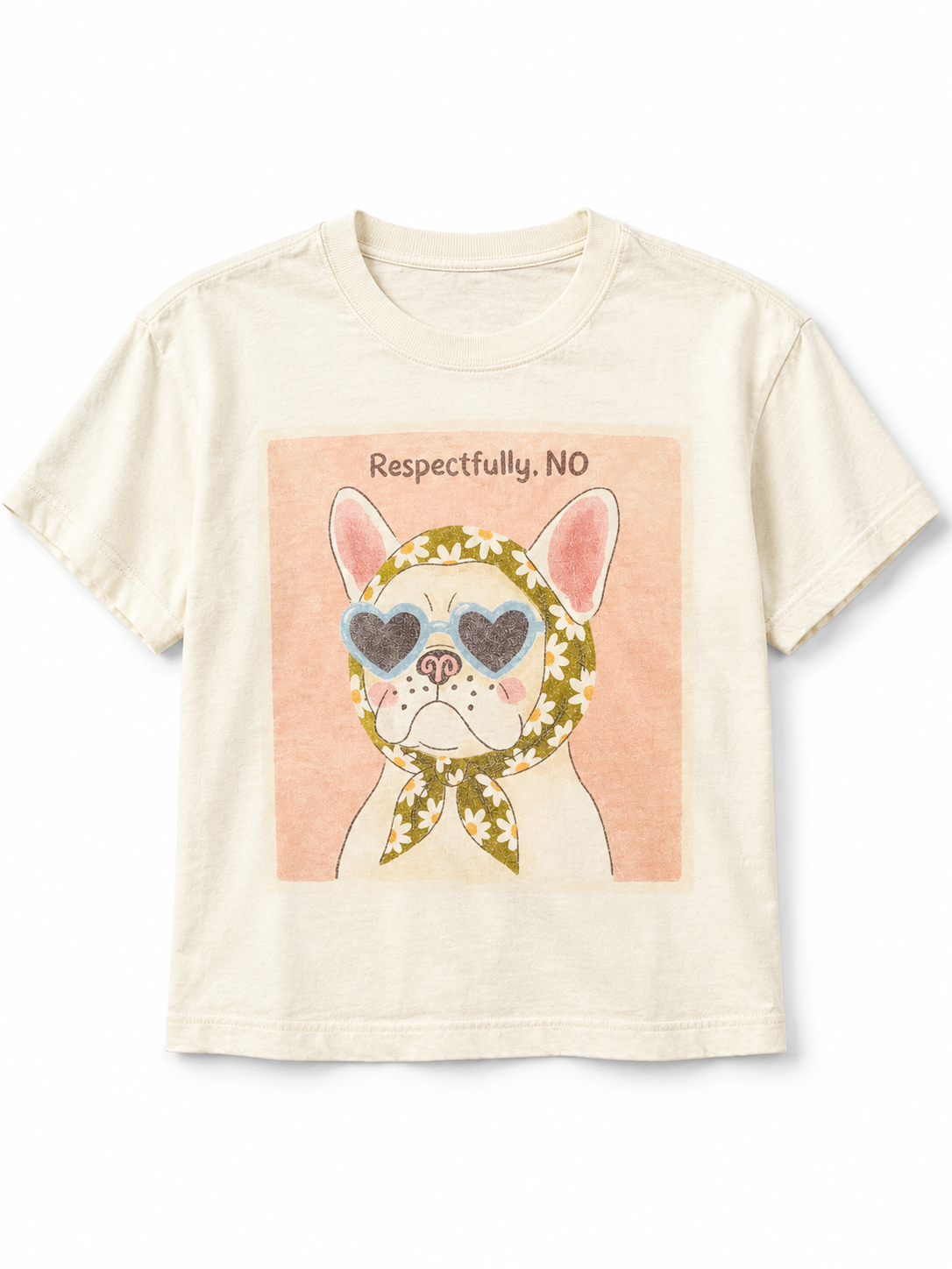 Plus/Reg Short Sleeve "Respectfully. NO" Fancy Dog Graphic Tee