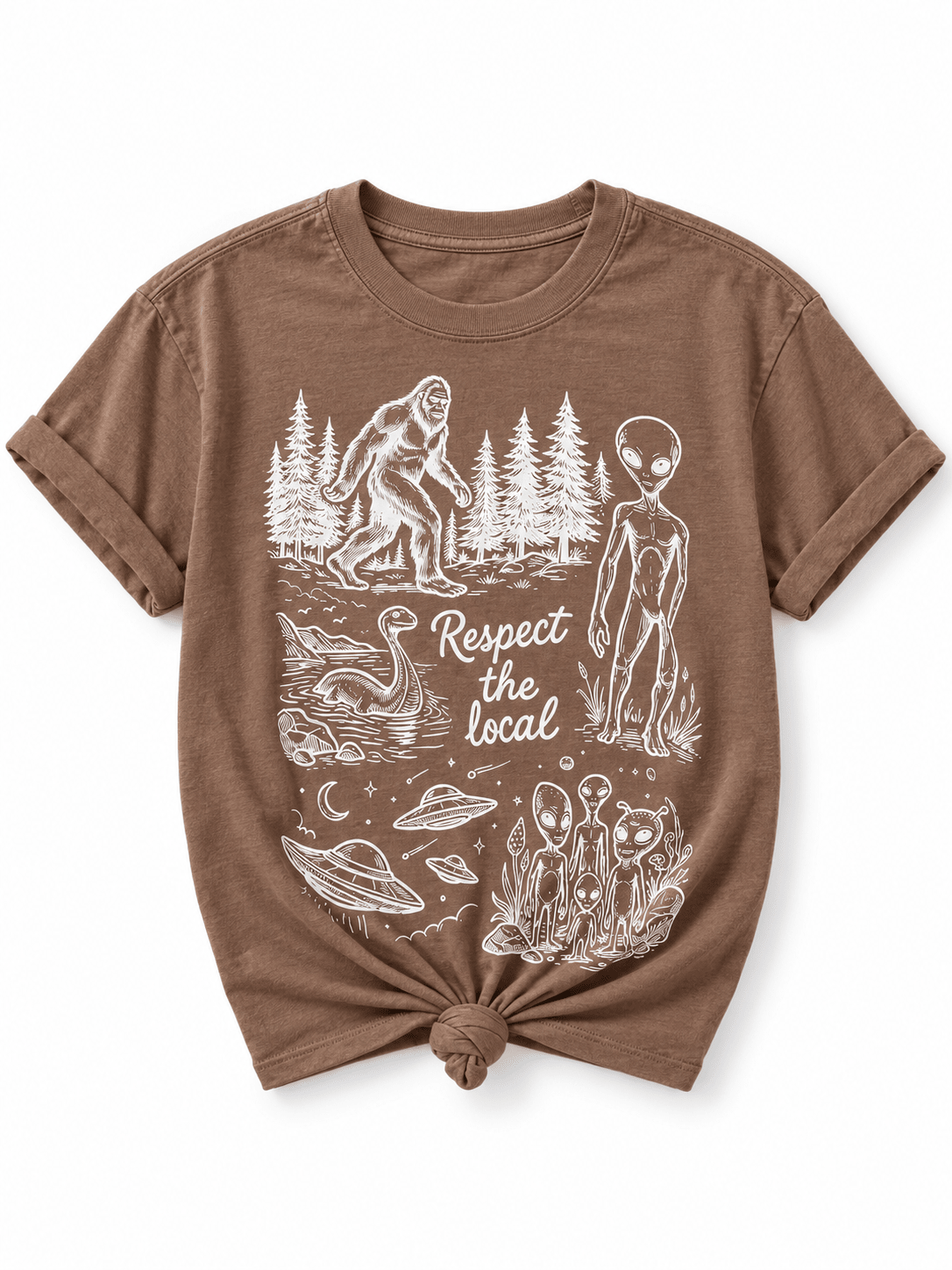 Plus/Reg Short Sleeve "Respect The Local" Graphic Tee - Freckled Poppy