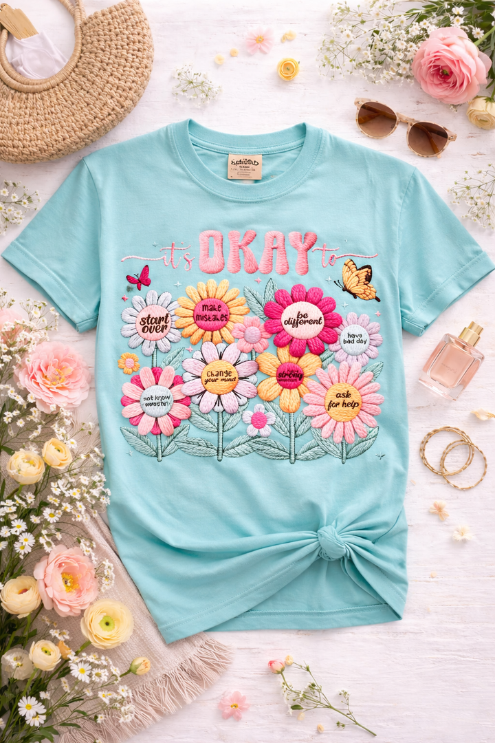 Plus/Reg Short Sleeve "It's Okay To ..." Graphic Tee