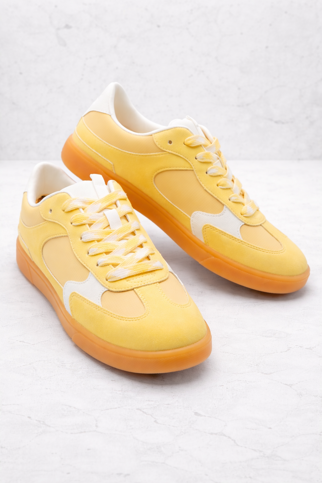 Blowfish Retro Suede Panel Lace-Up Sneakers with Gum Sole