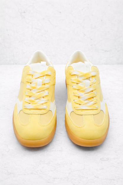 Blowfish Retro Suede Panel Lace-Up Sneakers with Gum Sole