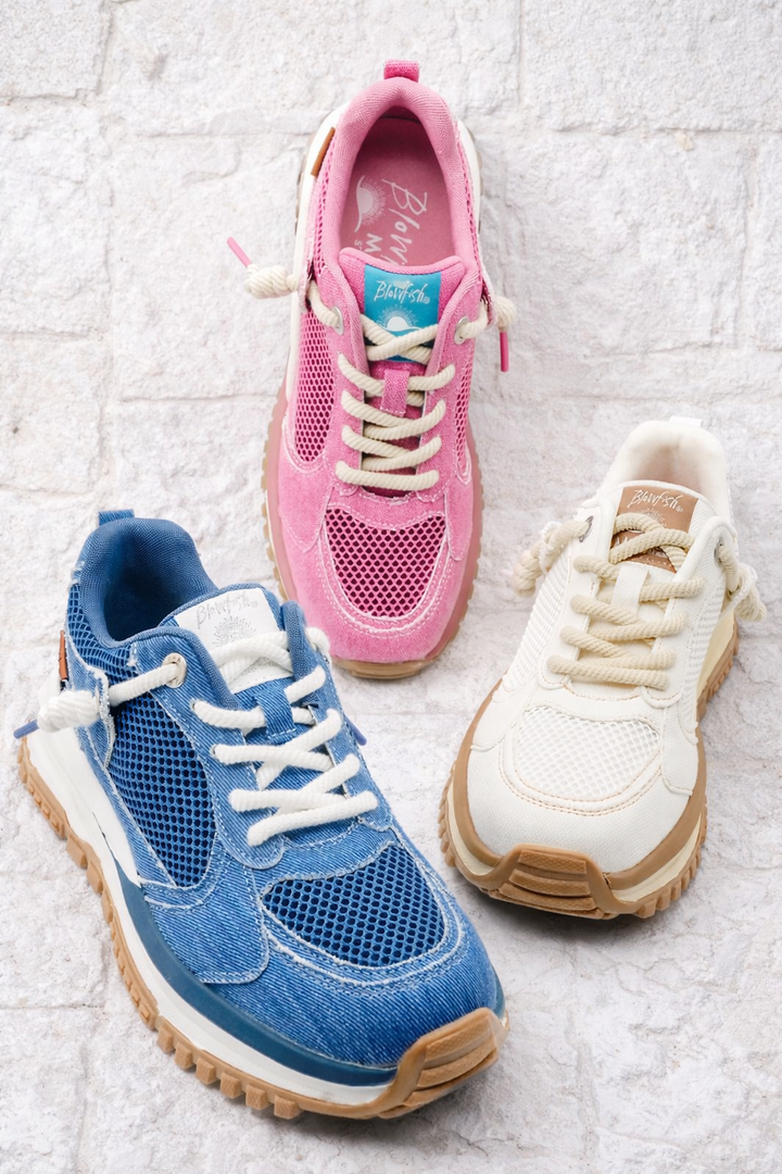 Blowfish Chunky Platform Mesh Panel Lace Up Sneaker