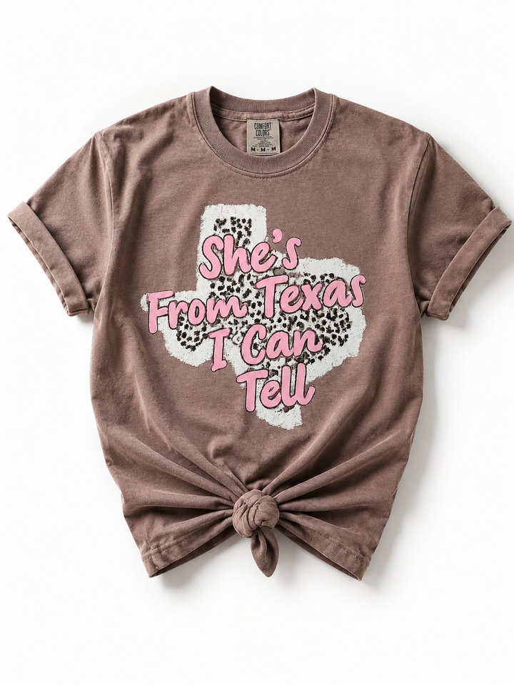 Plus/Reg Short Sleeve "She From Texas..." Graphic Tee