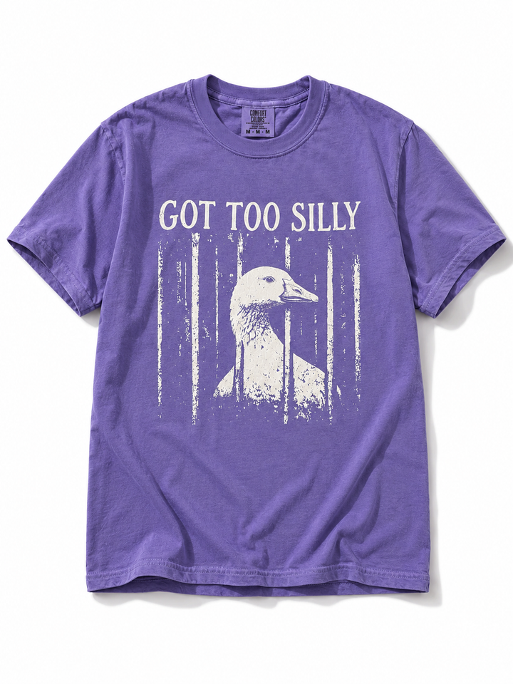 Plus/Reg Short Sleeve "Got Too Silly" Graphic Tee