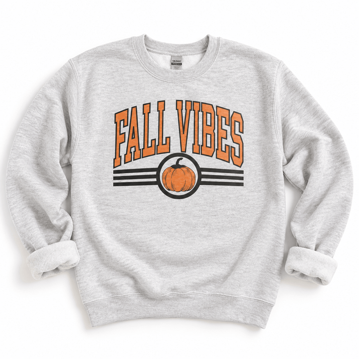 Plus/Reg Long Sleeve Fall Vibes Varsity Graphic Sweatshirt - Freckled Poppy