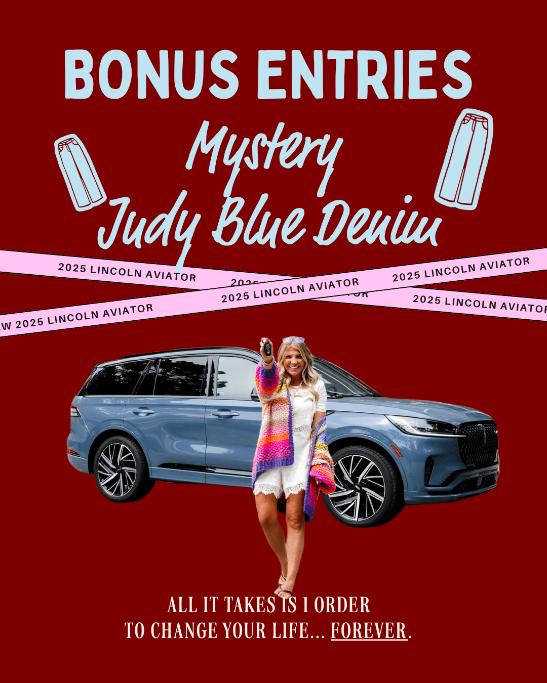 15,000 EXTRA entries JUDY BLUE DENIM bundle - Freckled Poppy