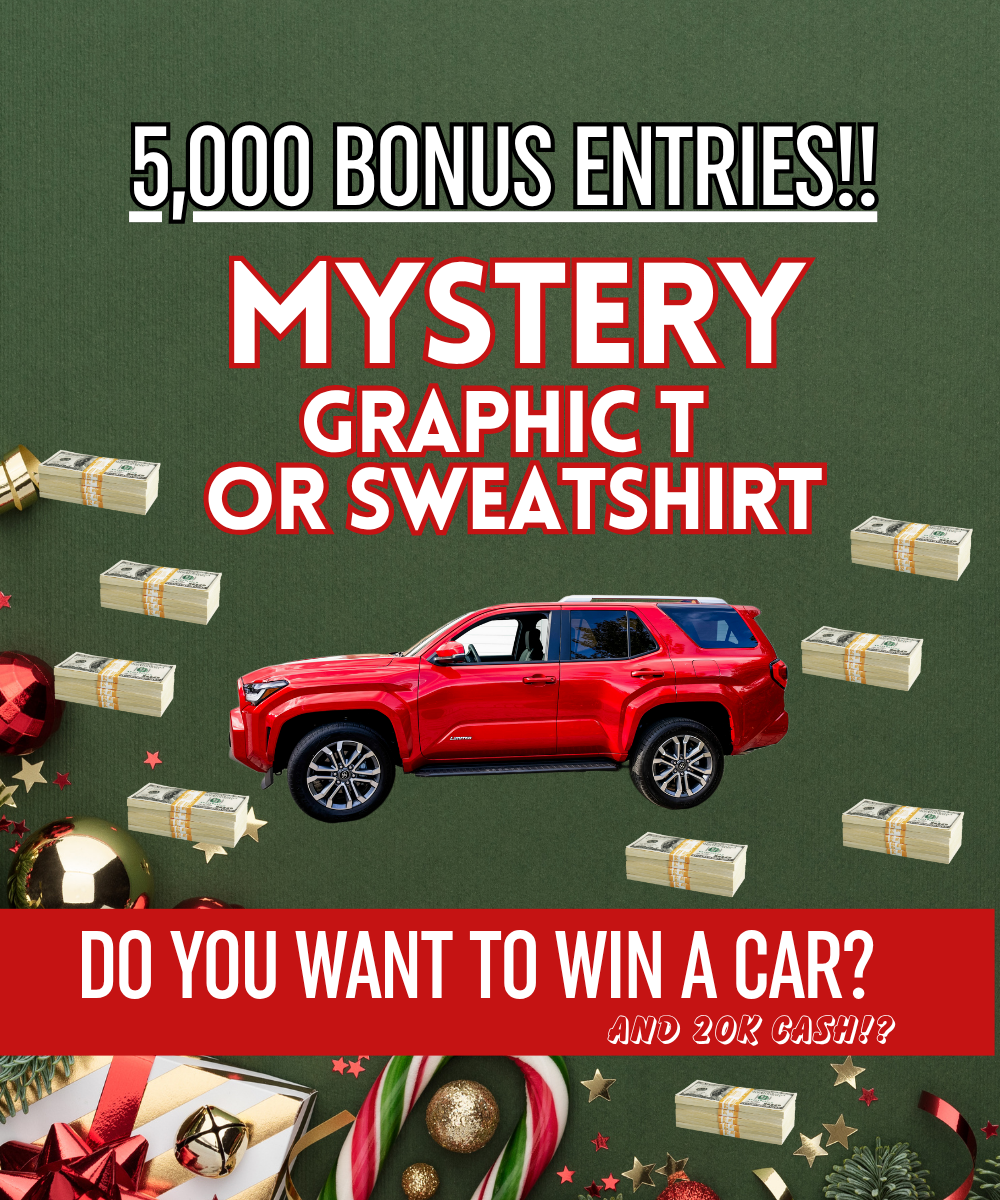 5,000 ENTRIES Graphic T or Sweatshirt bundle