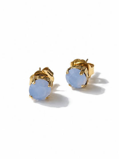 TOVA Oakland Studs Crystal Gold Plated Earrings