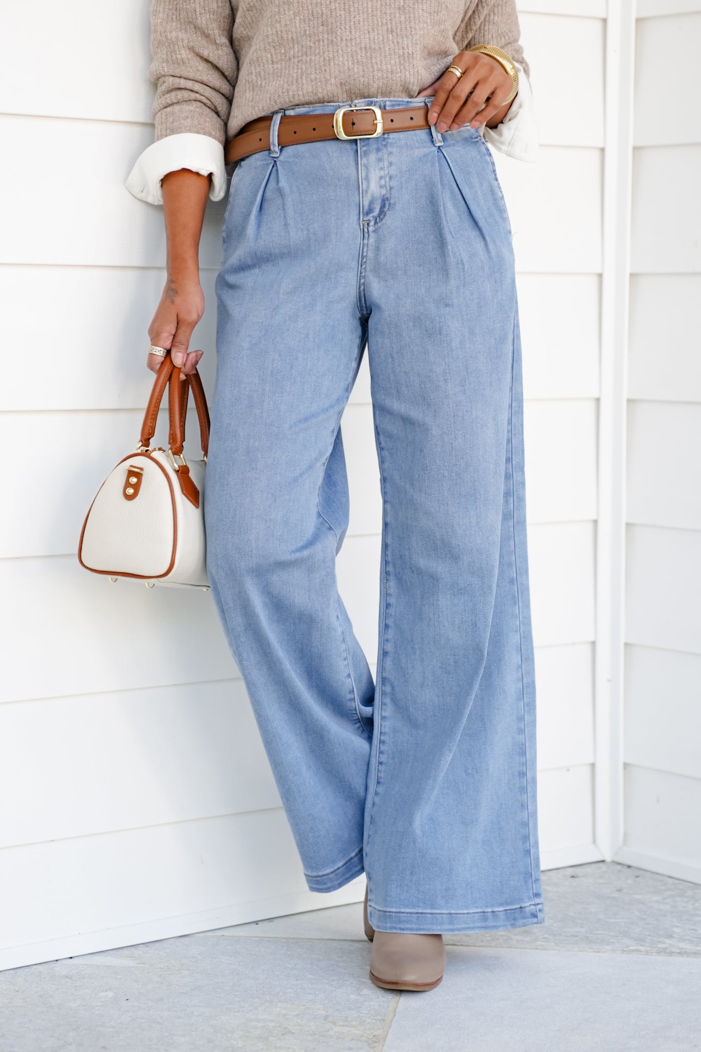 vintageCHANEL レギンス　サイズ38 Risen The Windsor Relaxed Waist Wide Leg Jeans – Freckled Poppy