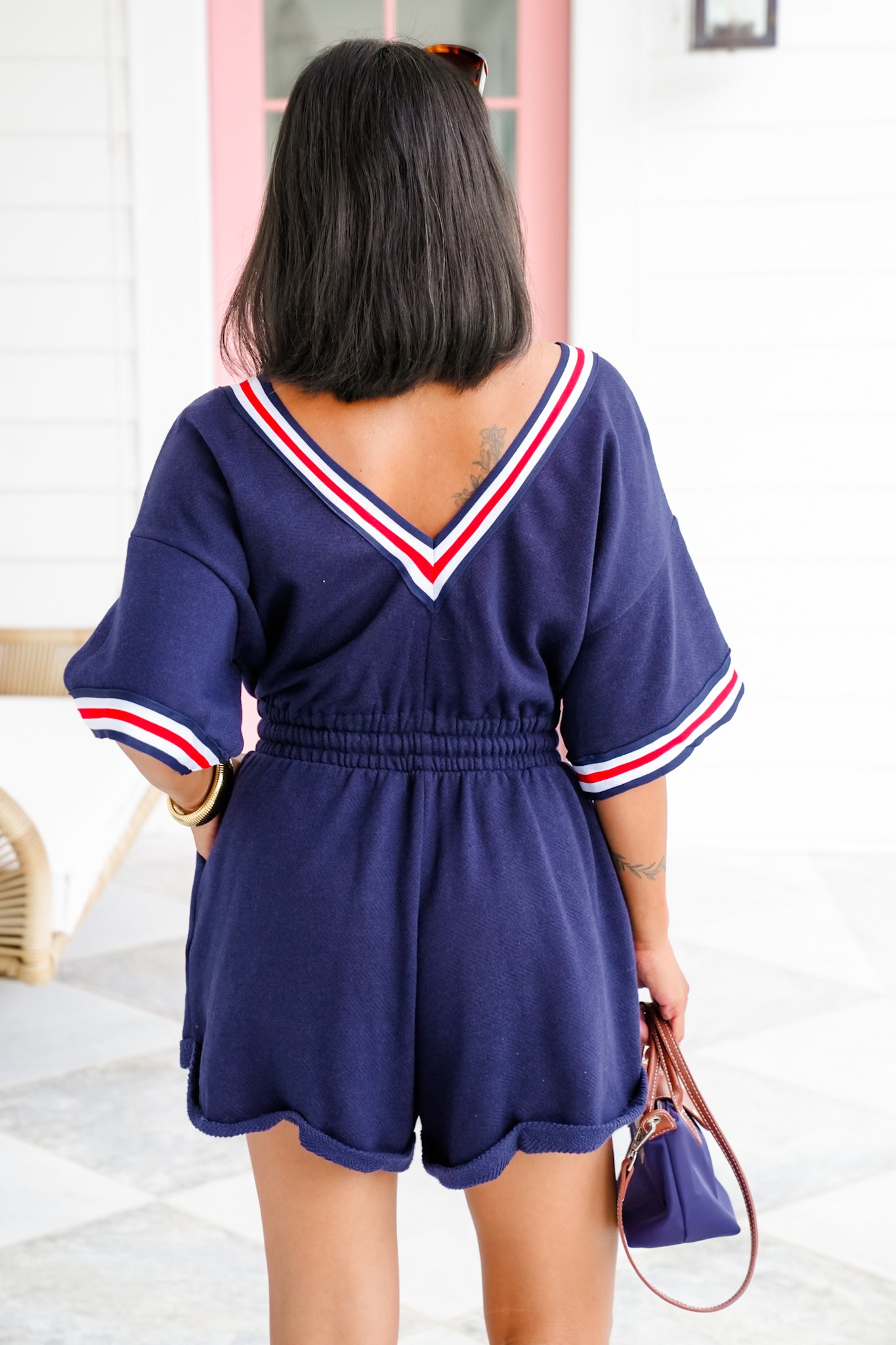 【CLOVE】 Terry Romper /追跡付 New Horizons Blue Terry Cloth Romper FINAL SALE – Pink Lily