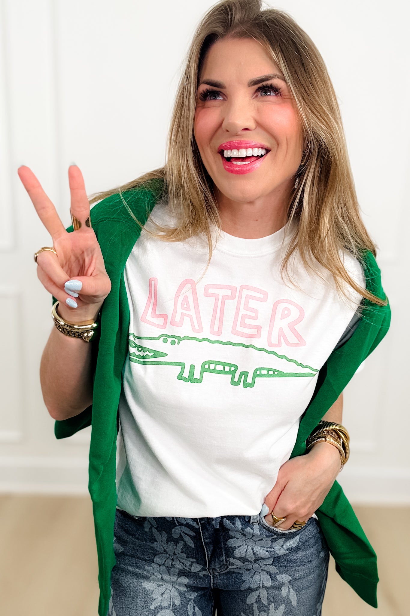 Plus/Reg Short Sleeve "Later Gator" Graphic Tee