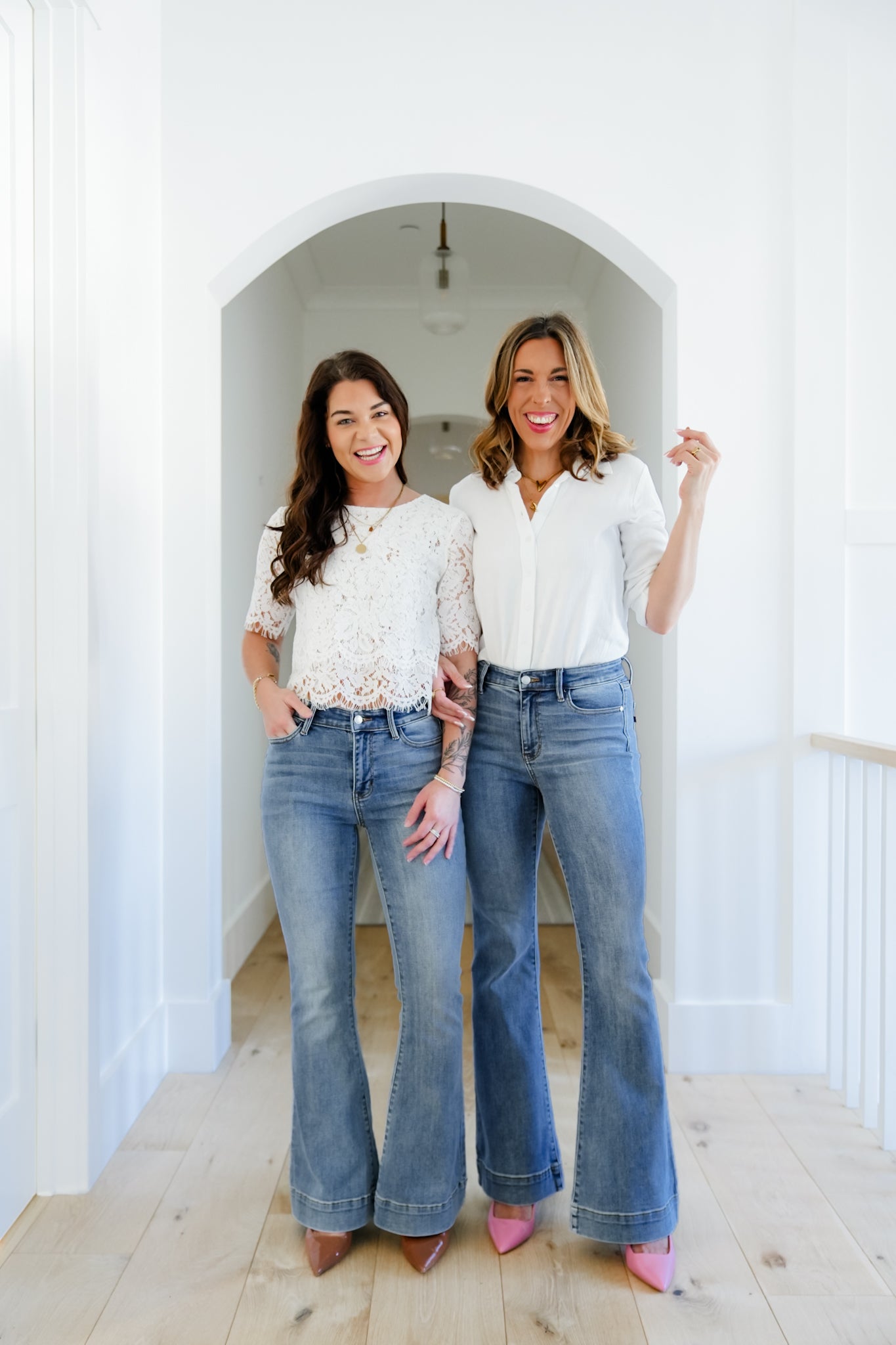 Judy Blue Mid Rise Medium Wash Trouser Flare Jeans