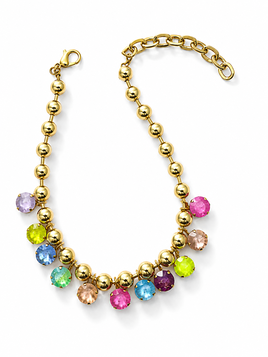TOVA Anya Beaded Crystal Pendant Necklace in Candy Crush