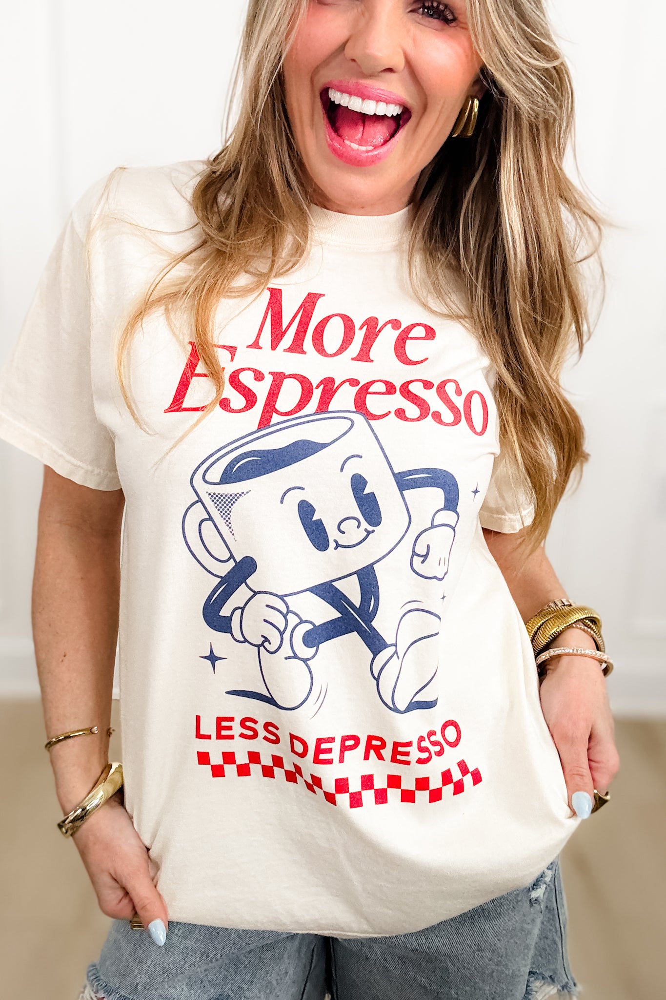 Plus/Reg Short Sleeve "More Espresso" Graphic Tee