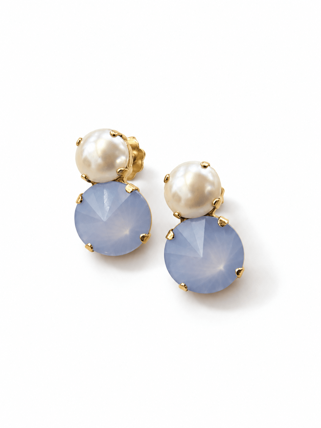TOVA Maegan Crystal and Pearl Earrings - Freckled Poppy