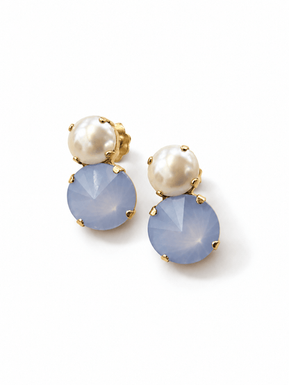 TOVA Maegan Crystal and Pearl Earrings - Freckled Poppy