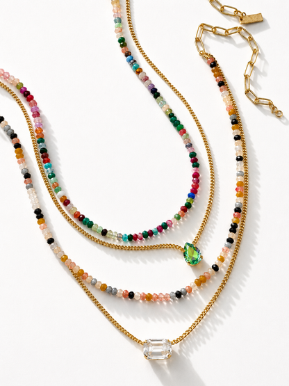TOVA Tay Layered Beaded Pendant Necklace
