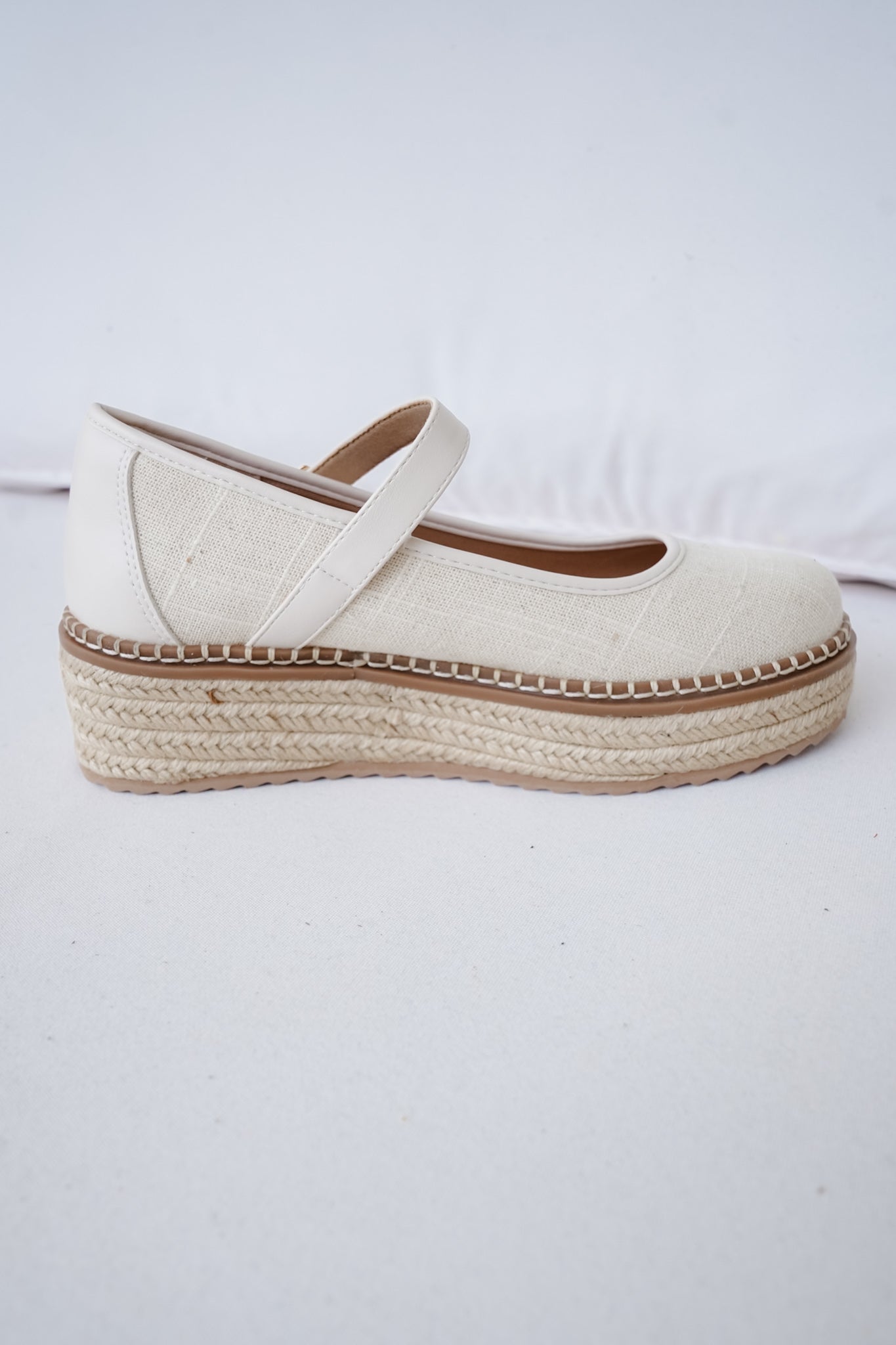 Restock! Yellow Box "Miana" Platform Shoe with Adjustable Buckle and Braided Jute Platform Sole