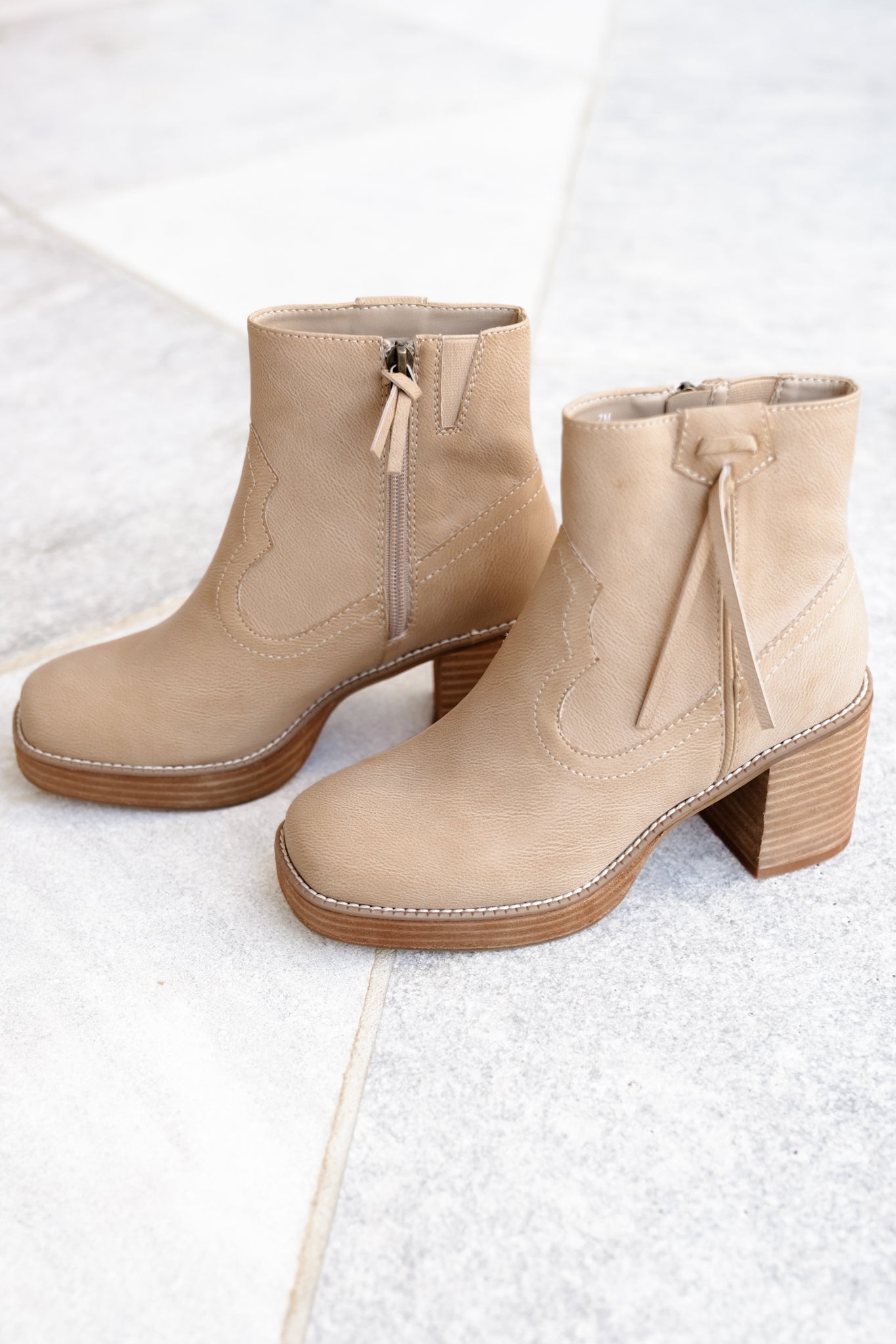 Yellow Box Western Inspired Vegan Leather Ankle Boot