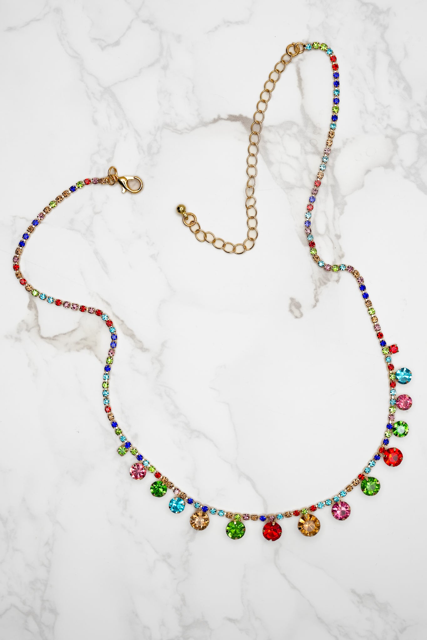 Treasure Jewels Confetti Crystals Necklace