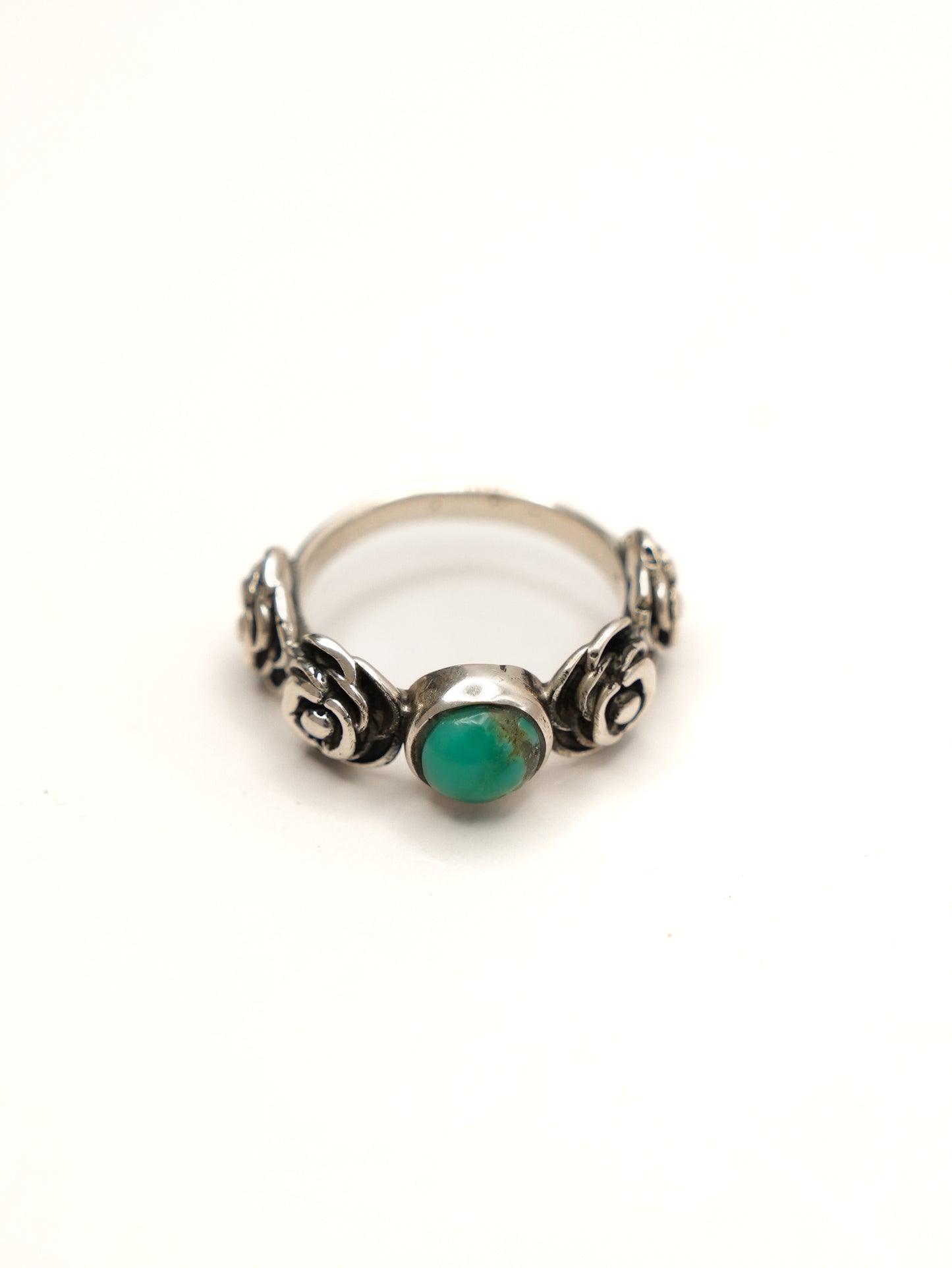 BOHO SOL Silver and Turquoise Multi Rose Stacker Ring
