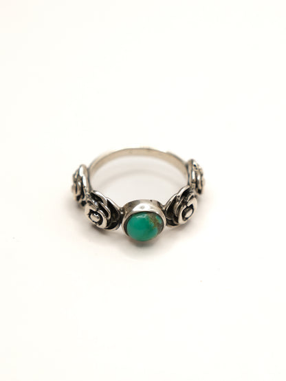 BOHO SOL Silver and Turquoise Multi Rose Stacker Ring