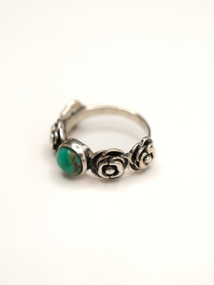 BOHO SOL Silver and Turquoise Multi Rose Stacker Ring