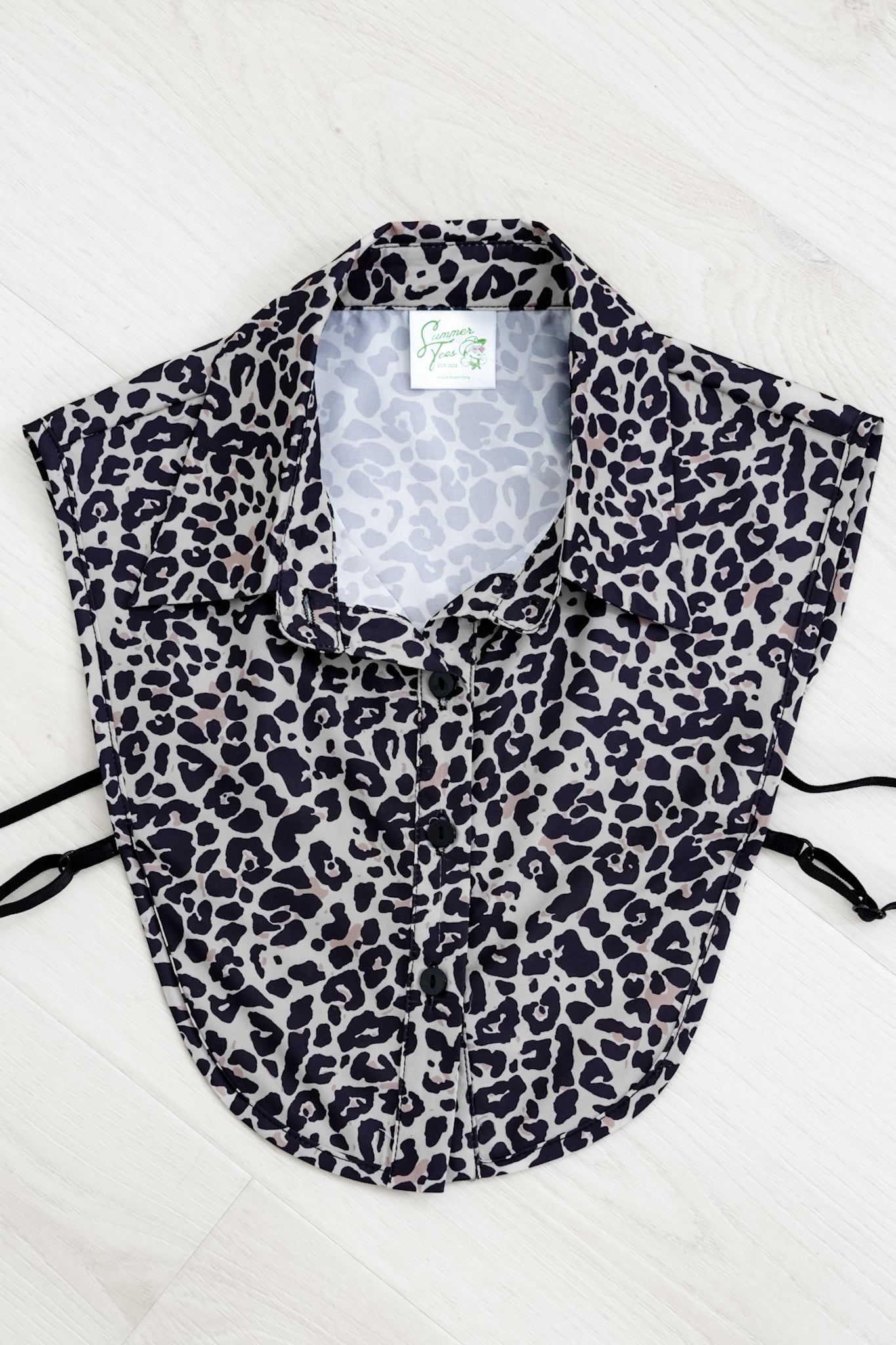 Leopard Print Button Down Collar