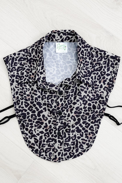 Leopard Print Button Down Collar