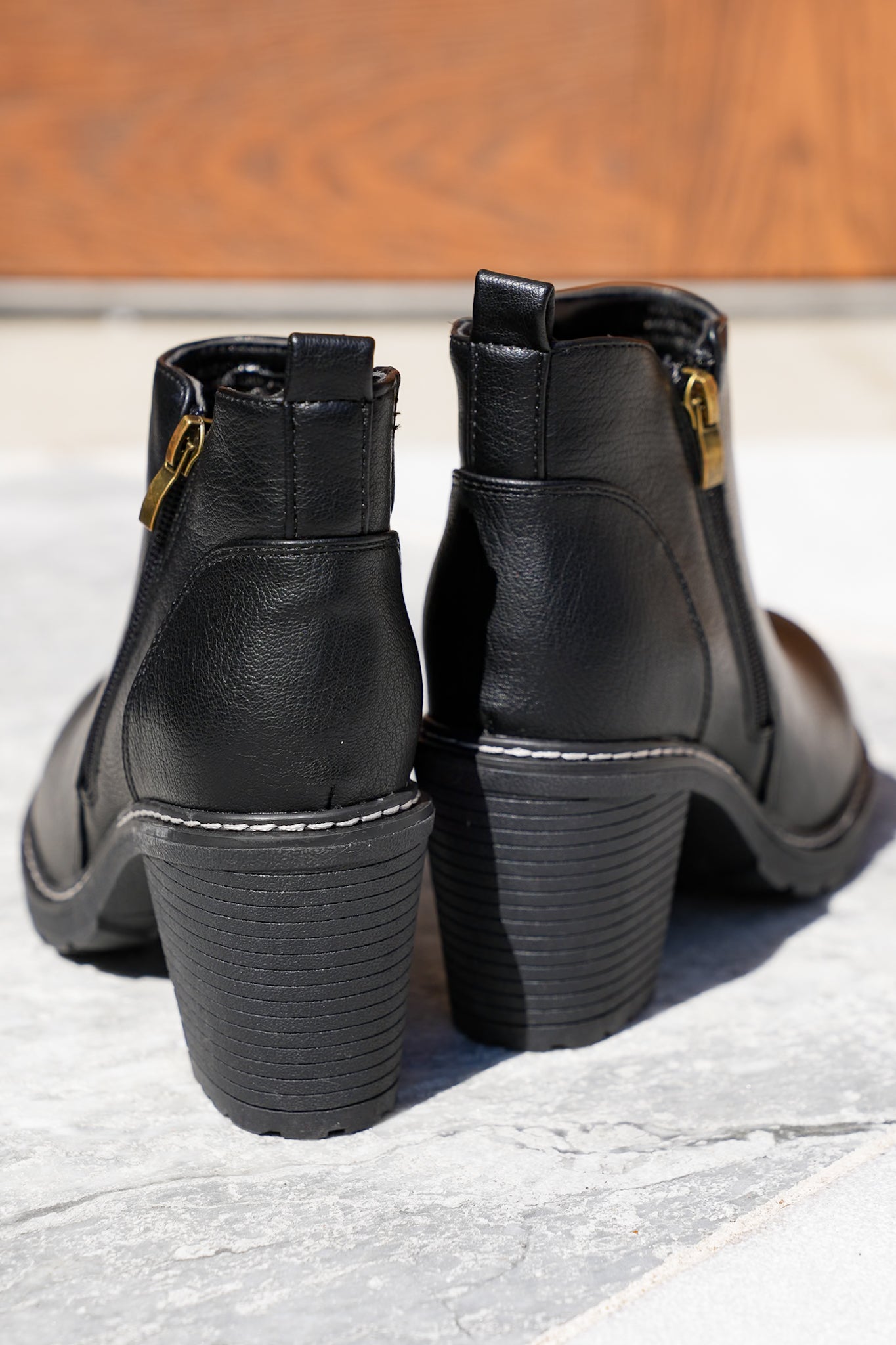 Corky's "Rocky Top" Block Heel Ankle Bootie with Side Zip