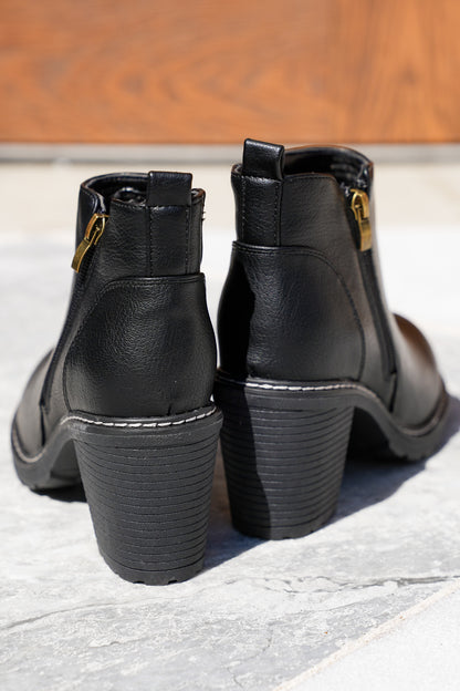 Corky's "Rocky Top" Block Heel Ankle Bootie with Side Zip