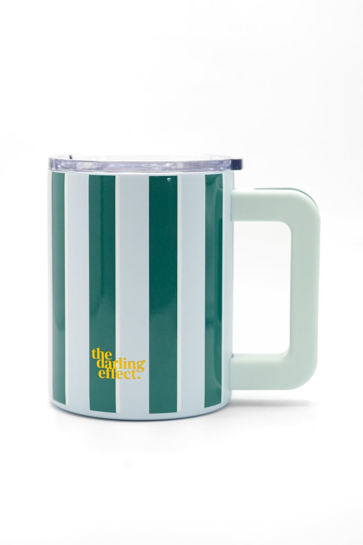 Sicily Stripes Teal Drinkware - Freckled Poppy