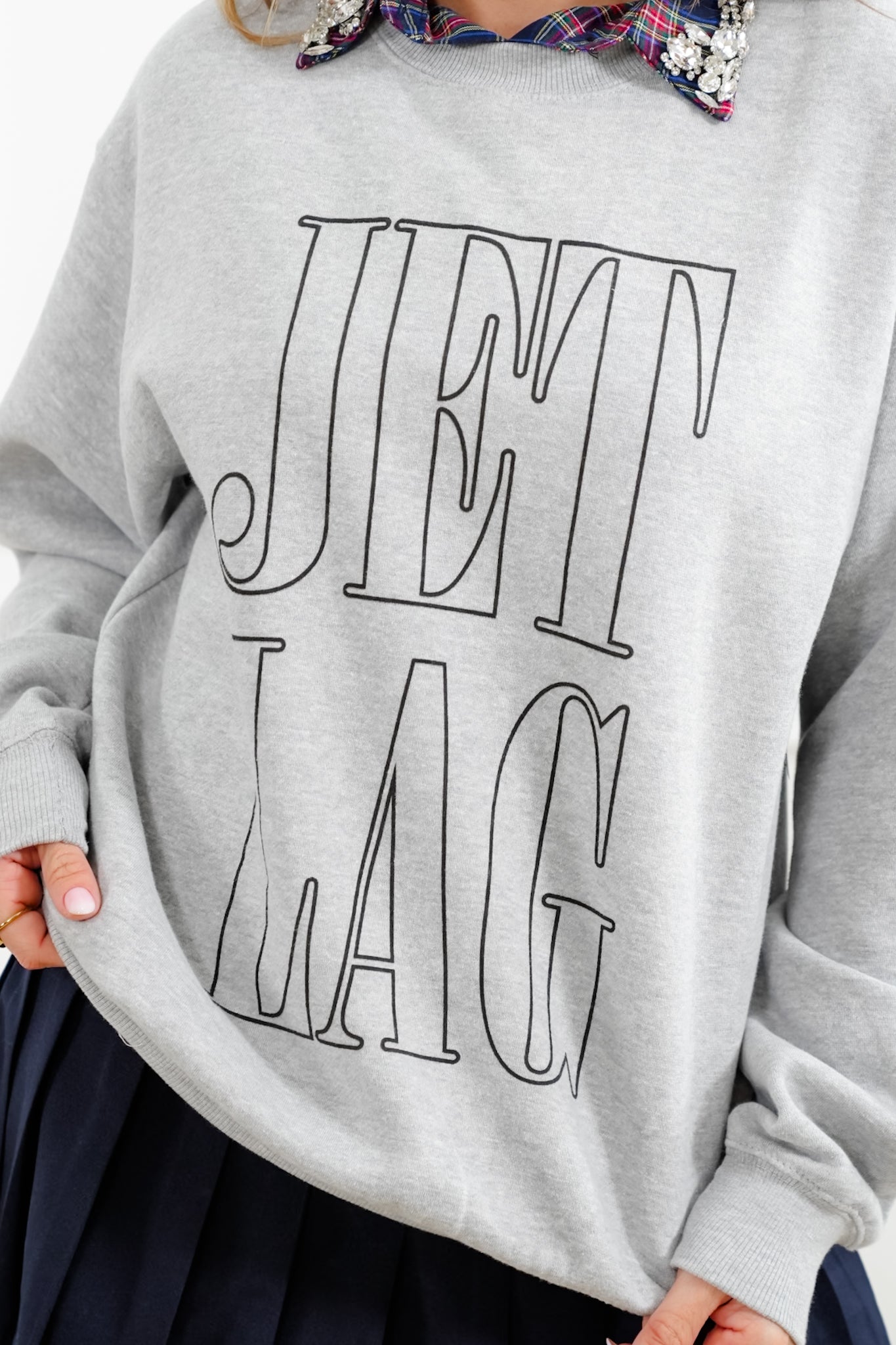 Long Sleeve "Jet Lag" Graphic Sweatshirt
