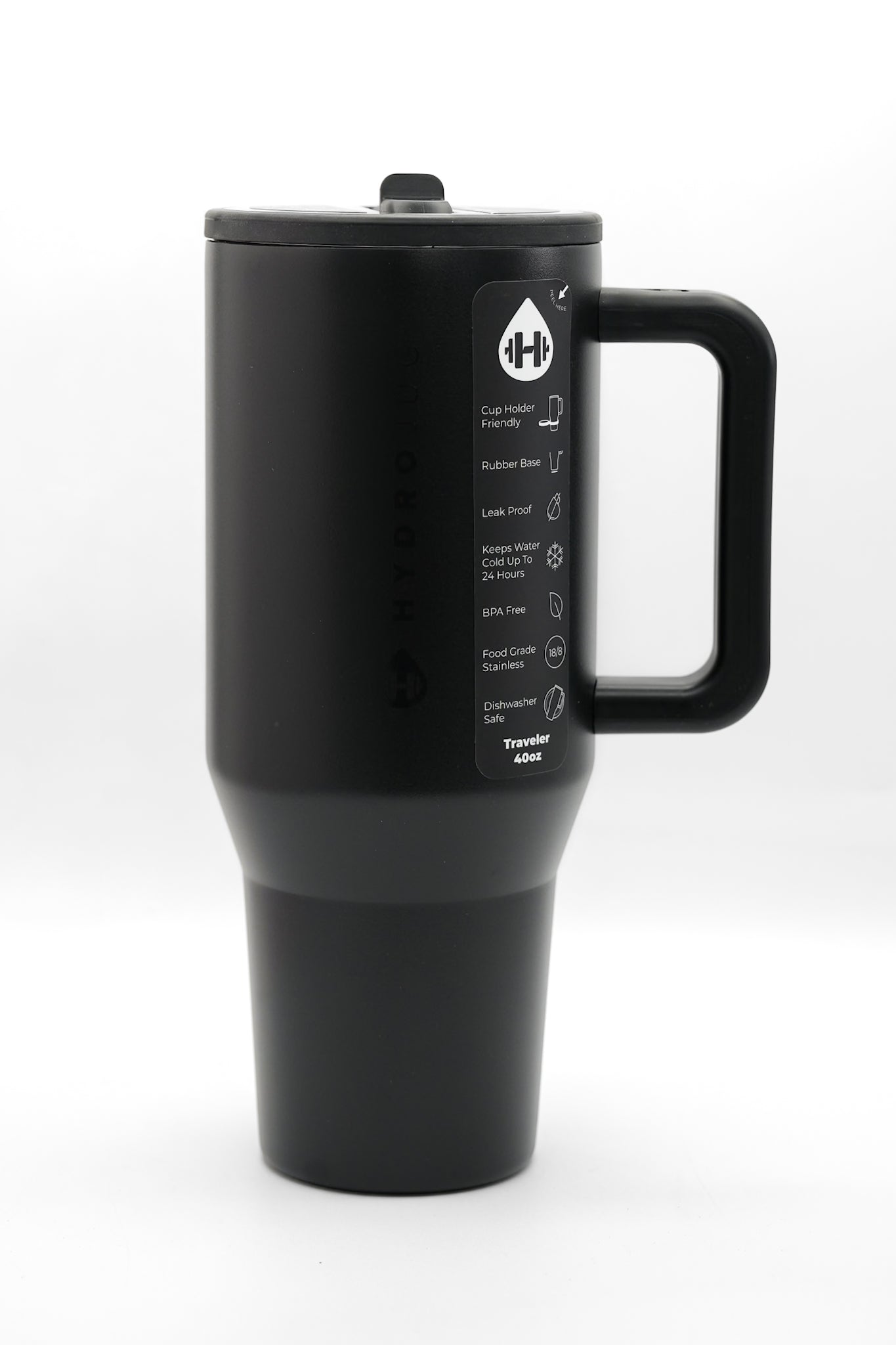 Black HydroJug 40 oz Traveler Tumbler