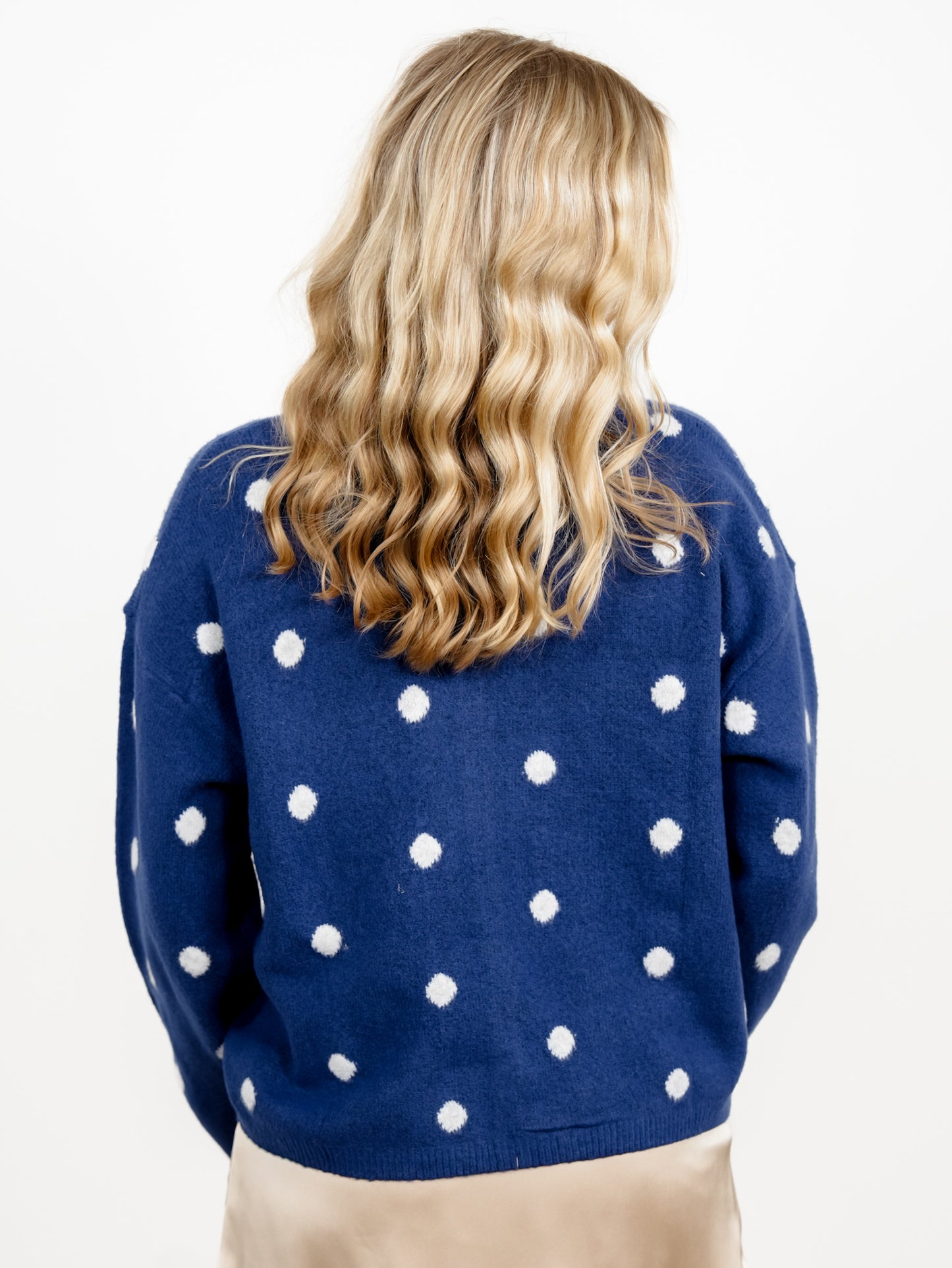 Polka Dot Long Sleeve Button Down Cardigan - Freckled Poppy