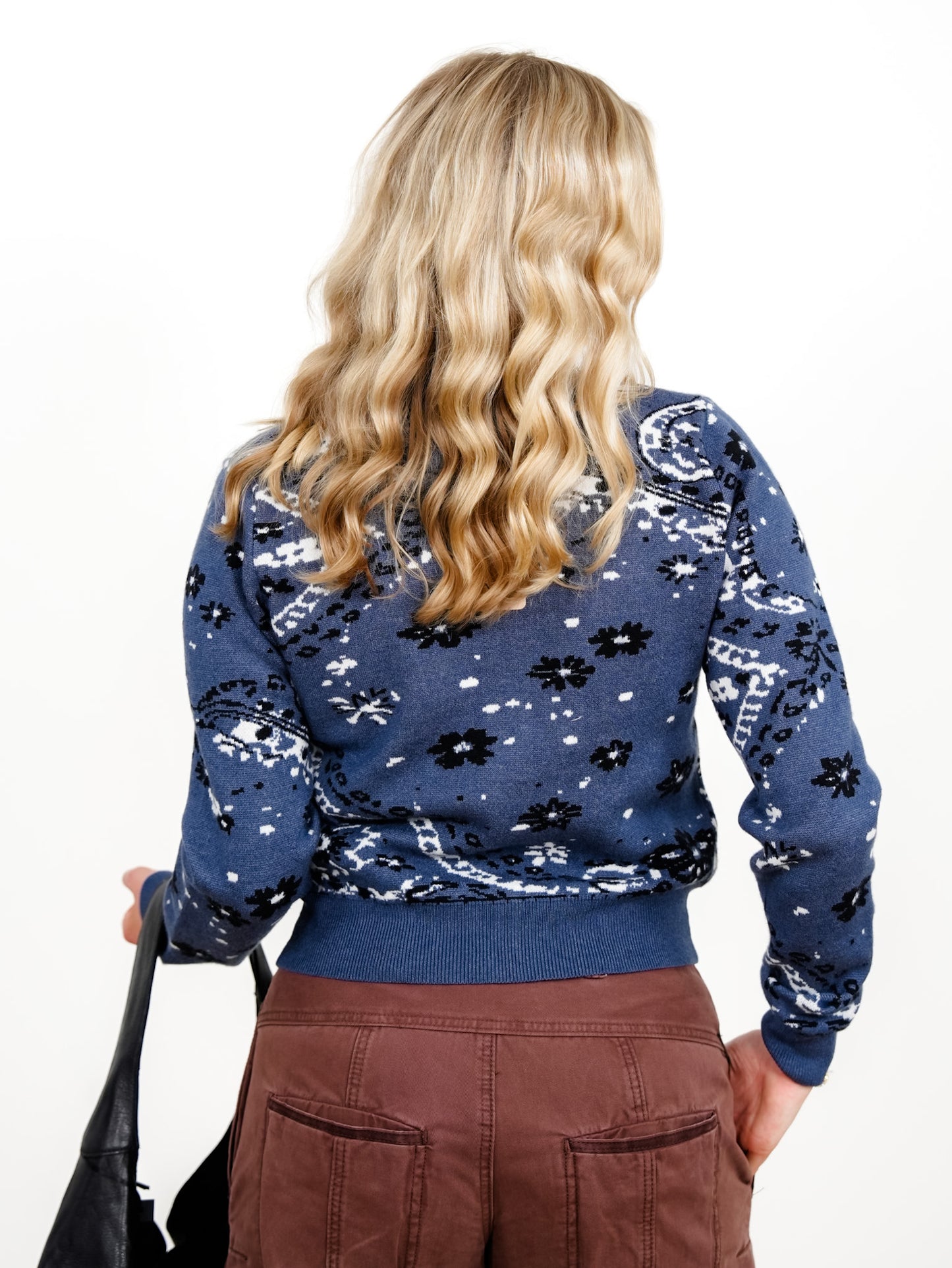 Floral Long Sleeve Button Down Cardigan