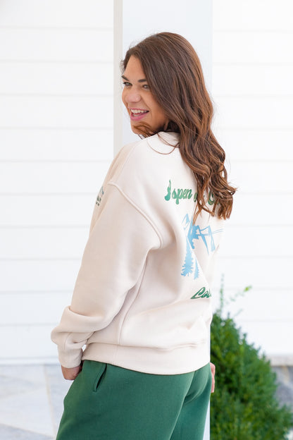 Long Sleeve "Aspen Ski Camp" Pullover Sweatshirt