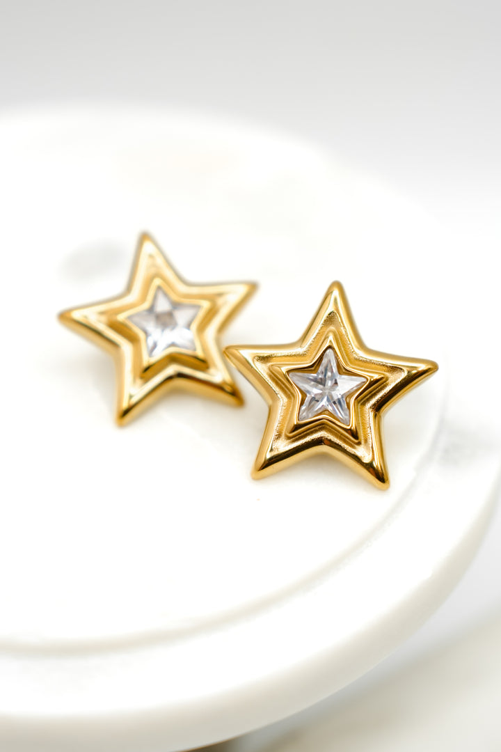 Treasure Jewels Mix Metal Star Stud