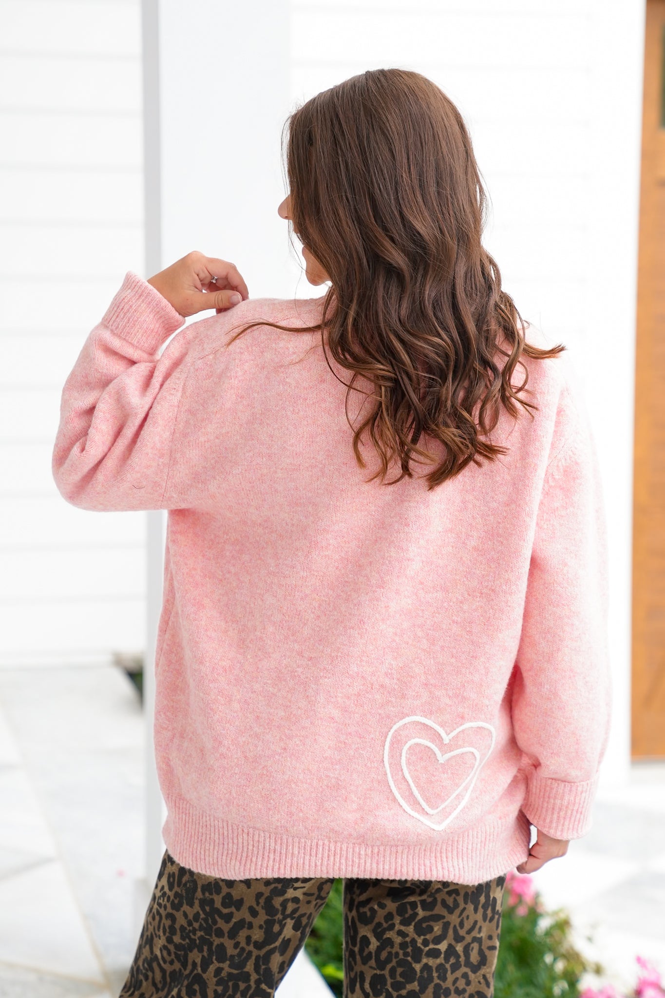 Long Sleeve Embroidered "Wifey" Pullover Sweater