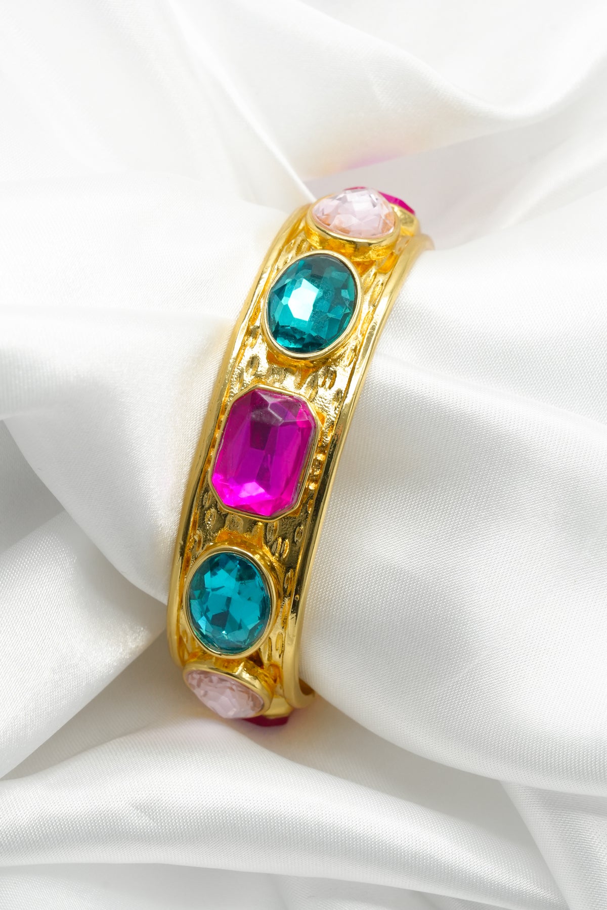 Treasure Jewels Multicolor Glow Bejeweled Bangle - Freckled Poppy