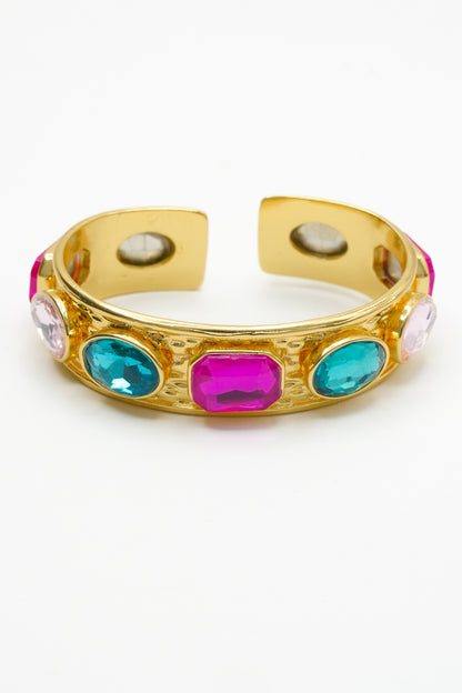 Treasure Jewels Multicolor Glow Bejeweled Bangle - Freckled Poppy