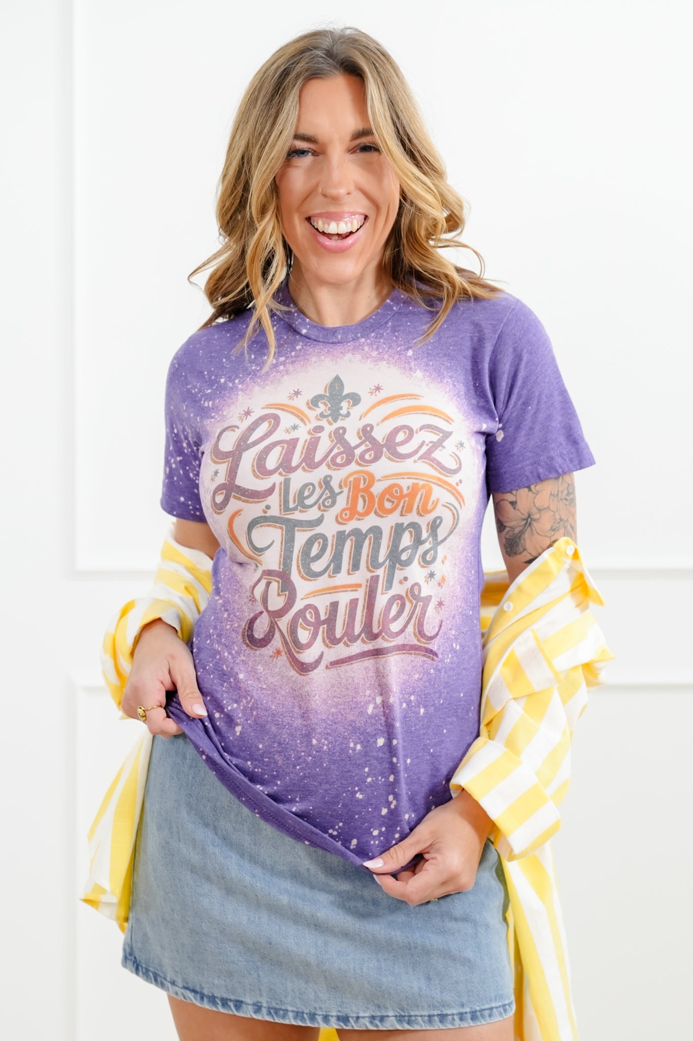 Plus/Reg Short Sleeve "Laissez Les Bon Temps Rouler" Graphic Tee