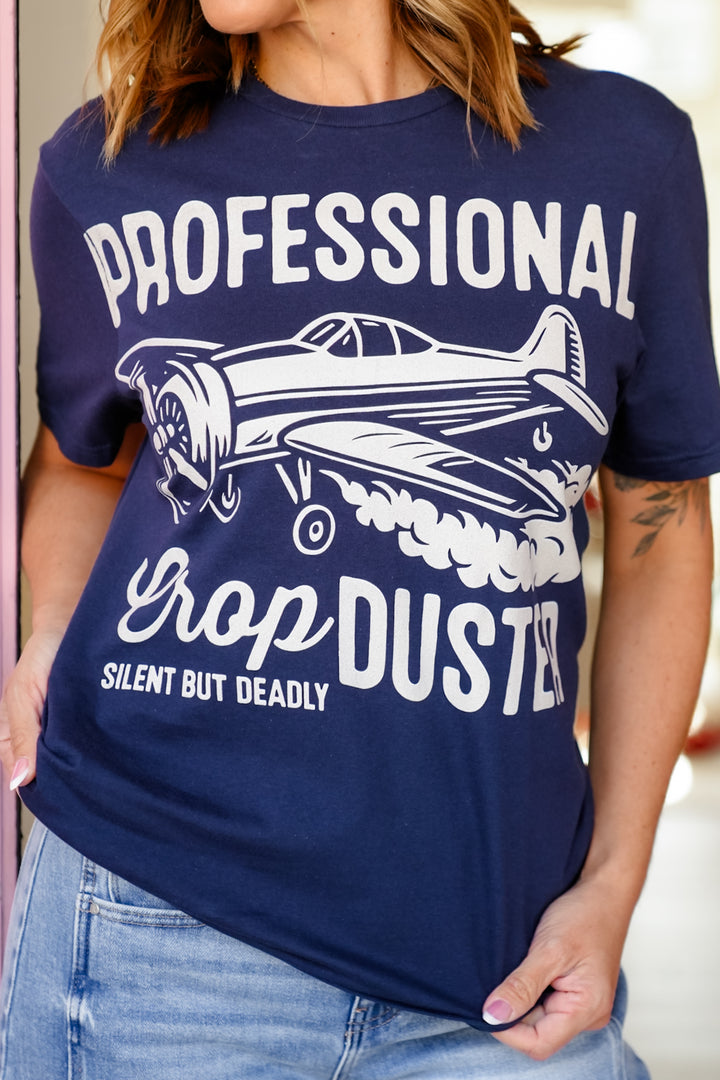Plus/Reg Short Sleeve "Professional Crop Duster" Graphic Tee