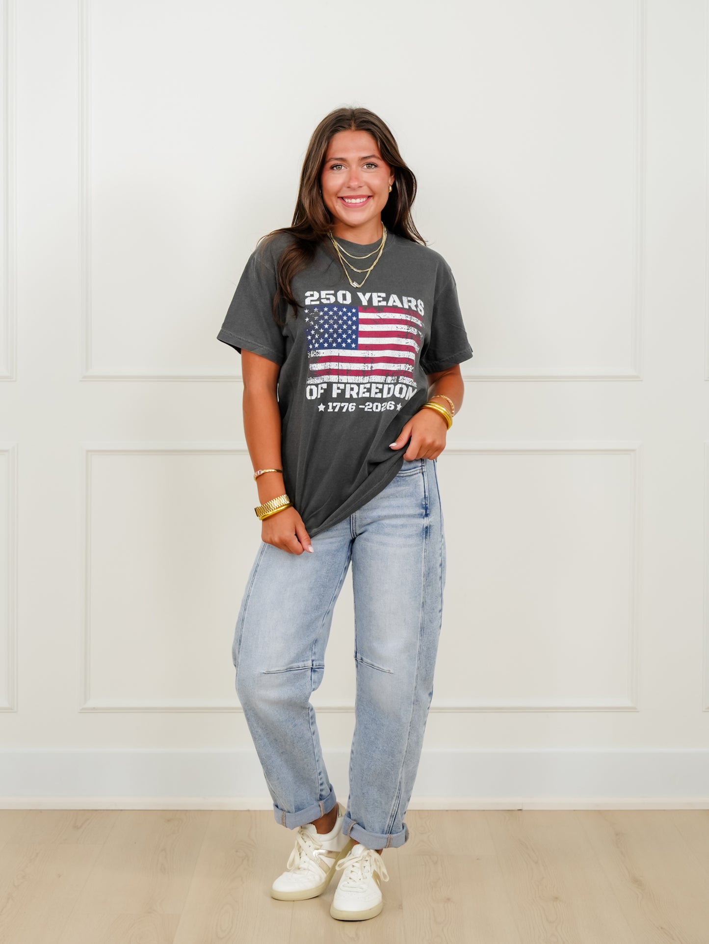 Plus/Reg Short Sleeve "250 Years Of Freedom" Graphic Tee